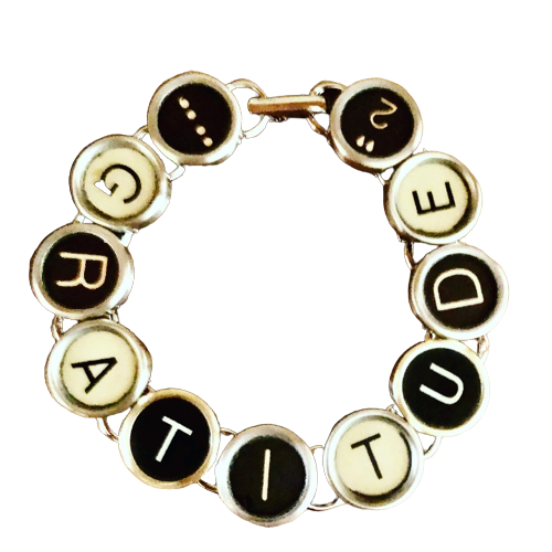 Custom Typewriter Key Bracelet