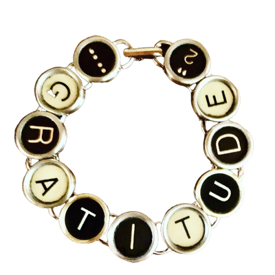 Custom Typewriter Key Bracelet