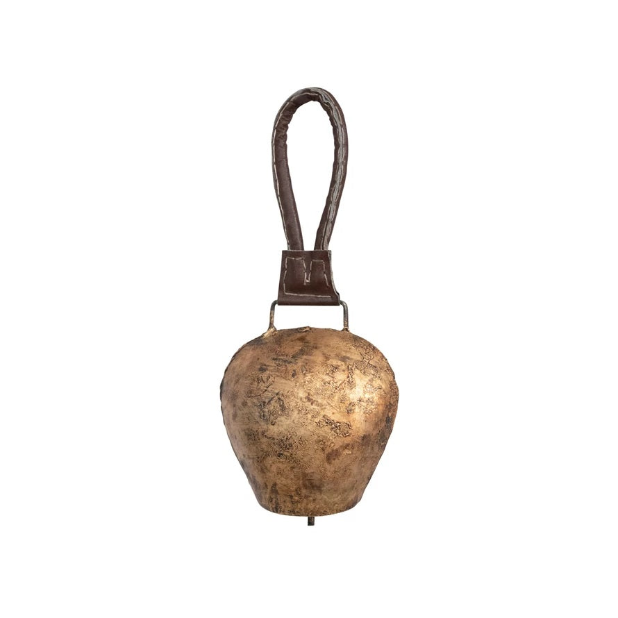 Metal Bell with Leather Hanger (small)